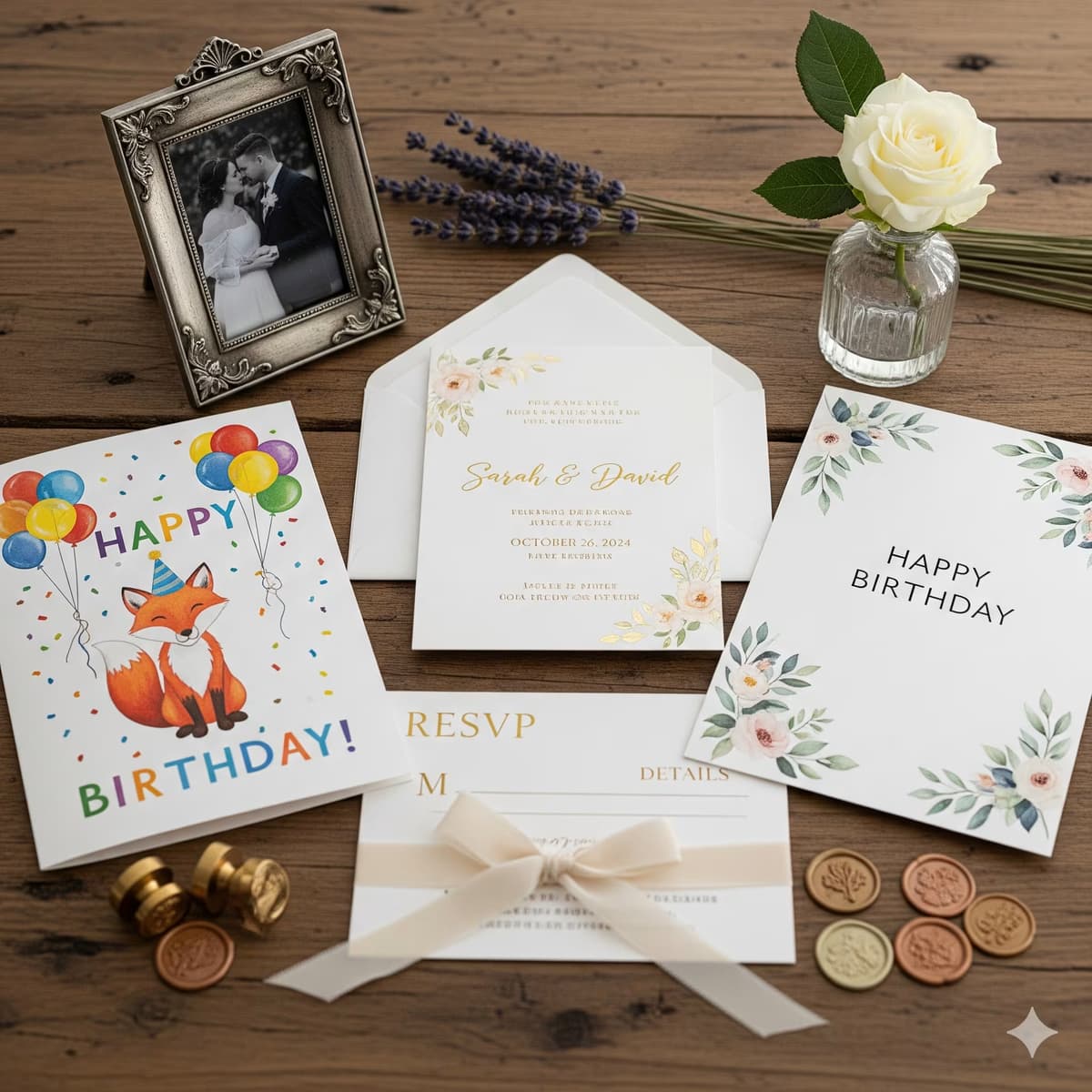 Prezella editor screenshot editing a wedding invitation